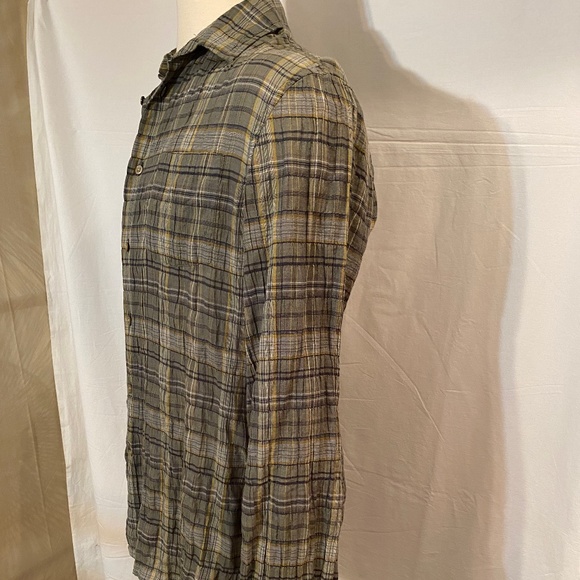 JOHN VARVATOS USA Mens Plaid Button Down Shirt Sz M - Picture 3 of 8